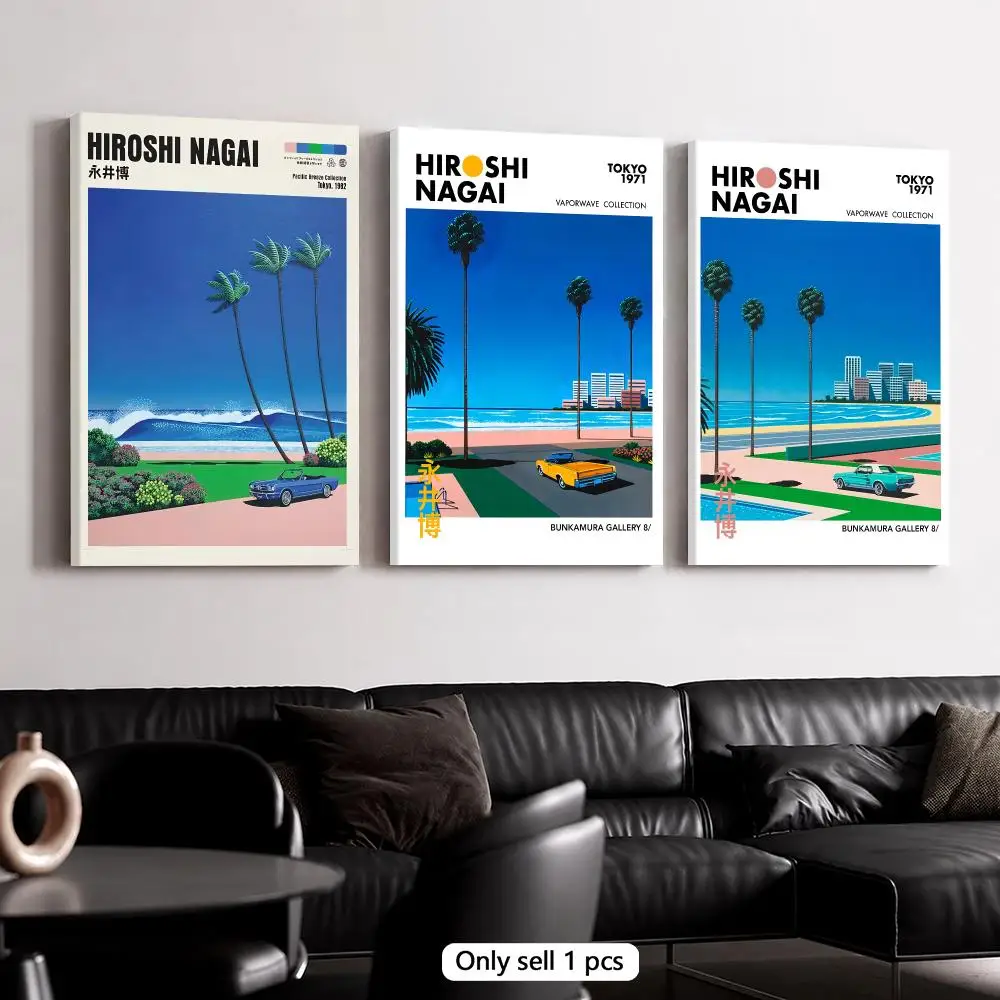 Art Print Framed - Lukisan Dinding Berbingkai Pemandangan Kota Pesisir