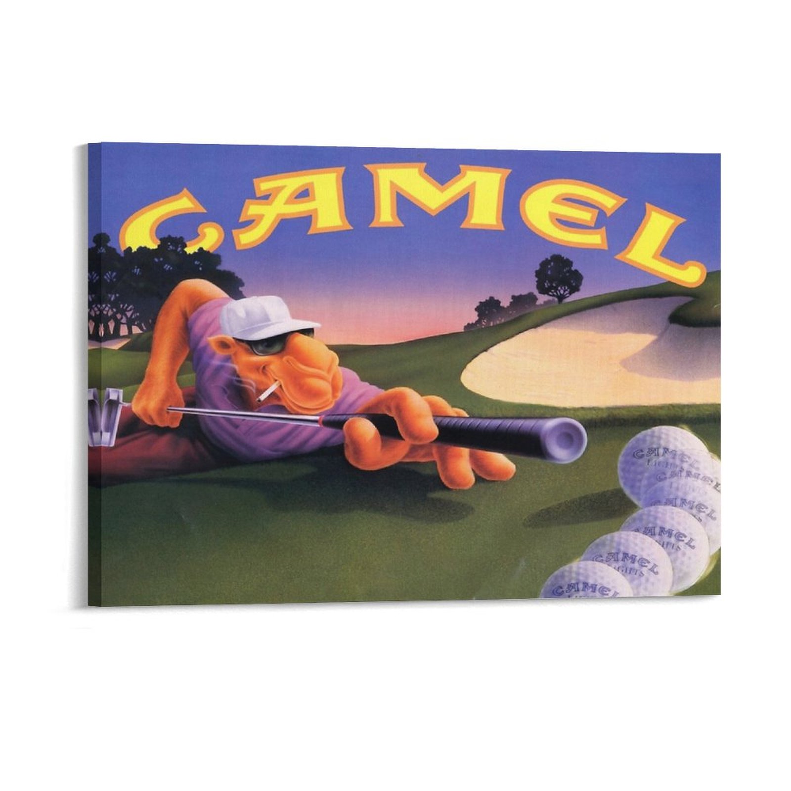 Art Print Framed - Vintage Joe Camel Roulette Iklan Kanvas