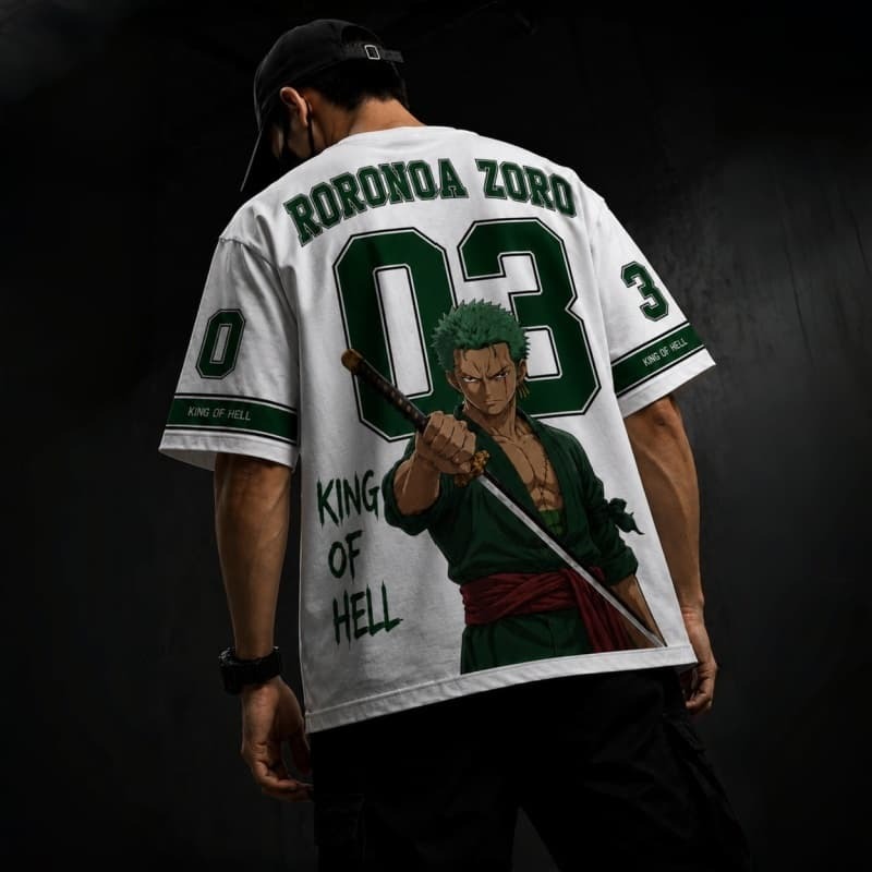 Anime Merchandise T Shirt - Kaos Jersey Trendy One Piece Roronoa