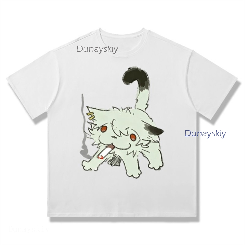 YesOk Chainsmoker Cat Yaniko S - Anime Merchandise T Shirt ulasan dan harga