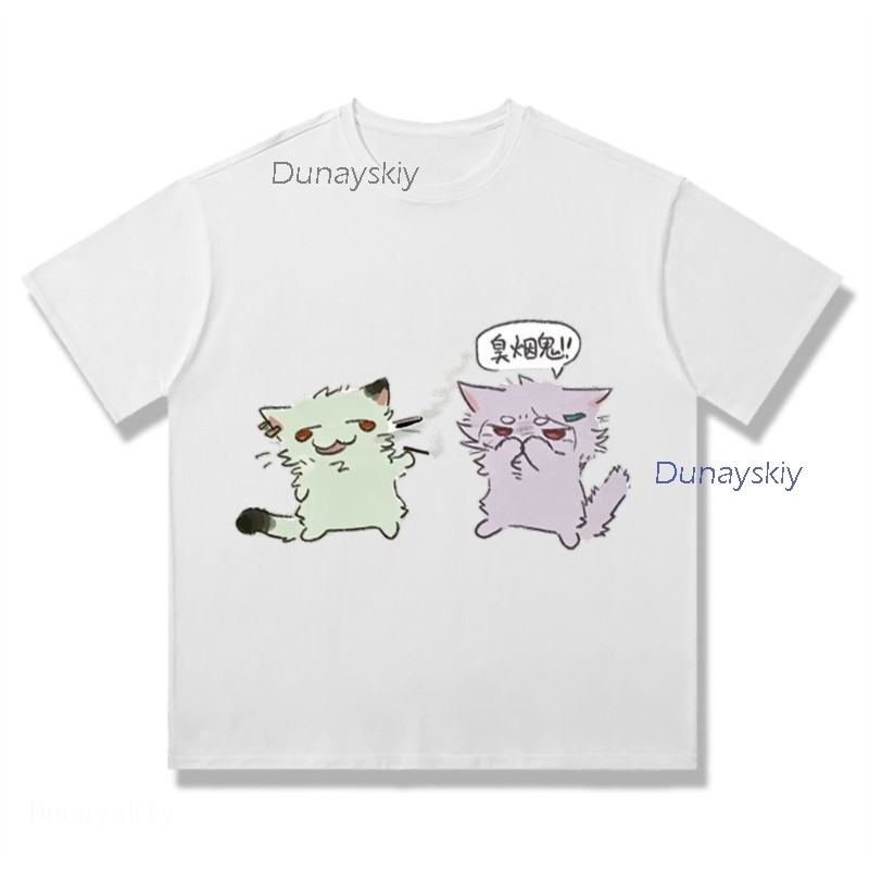 YesOk Chainsmoker Cat Yaniko S - Anime Merchandise T Shirt ulasan dan harga