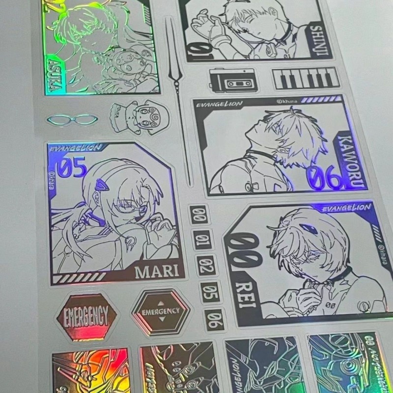 Stiker Laser EVA Shinji Rei As - Evangelion Anime Merchandise ulasan dan harga