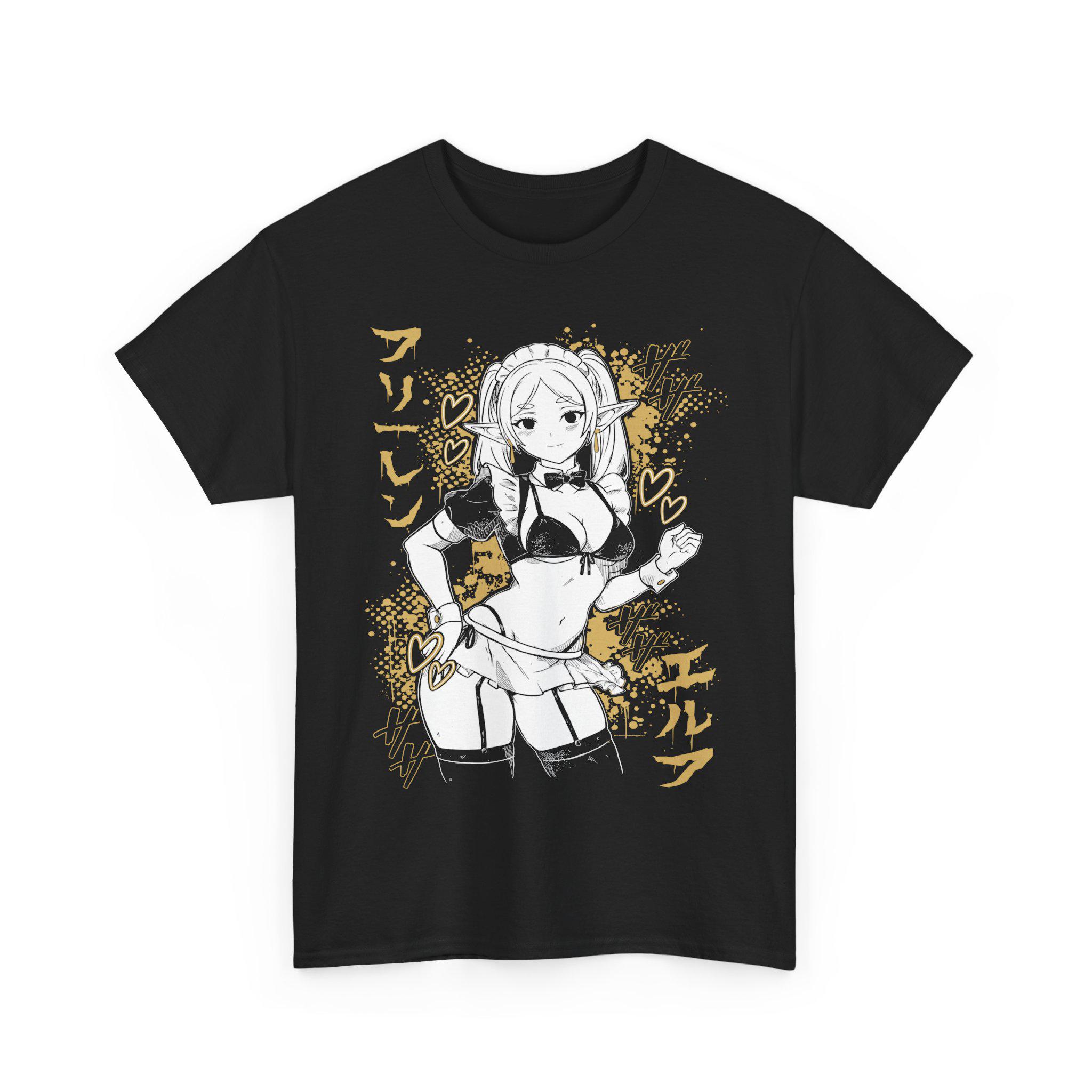 Kaos Hitam Grafis Hati Emas Ga - Frieren Anime Merchandise ulasan dan harga